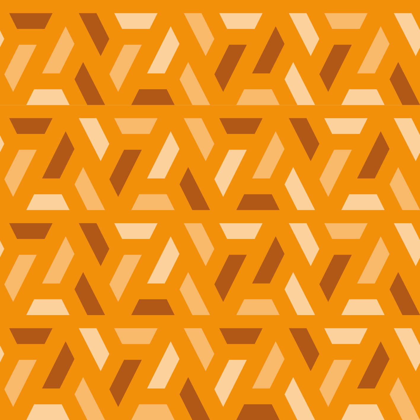 Vinyl teppe oransje geometriske toner - Tenstickers