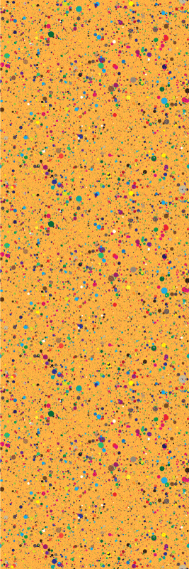 Fargerike fargeklatter vinyl teppe oransje - Tenstickers