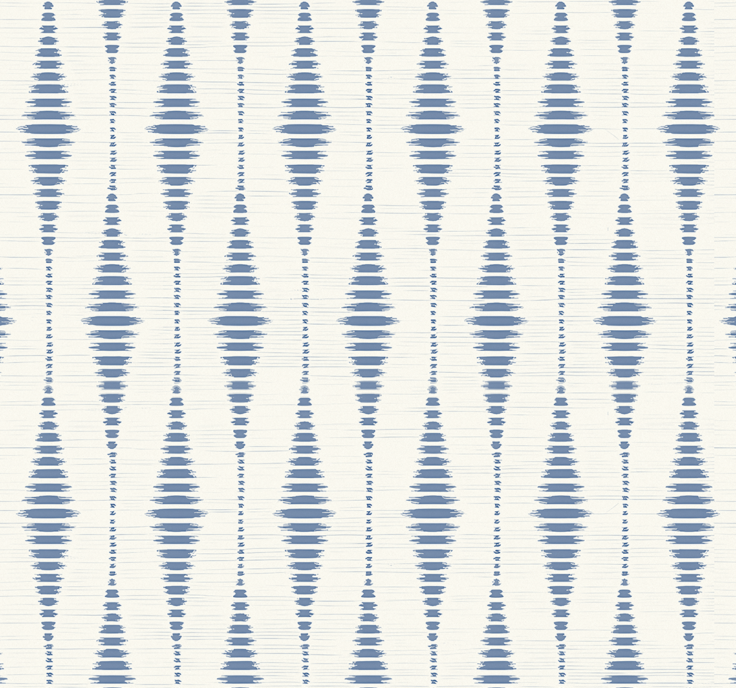 Utendørs vinylteppe rabaul ikat blå og beige - Tenstickers