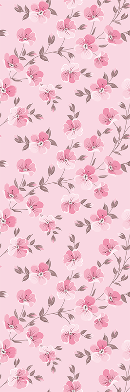 Vinyl teppe rosa søte rosa blomster - Tenstickers