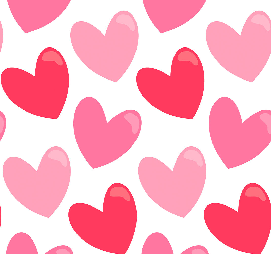 Vinyl teppe rosa store hjerter - Tenstickers