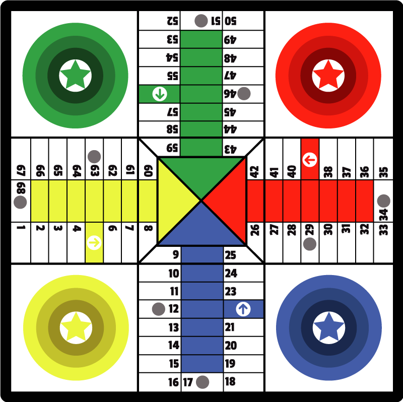 Fantastisk parchis brettspillvinylteppe - Tenstickers