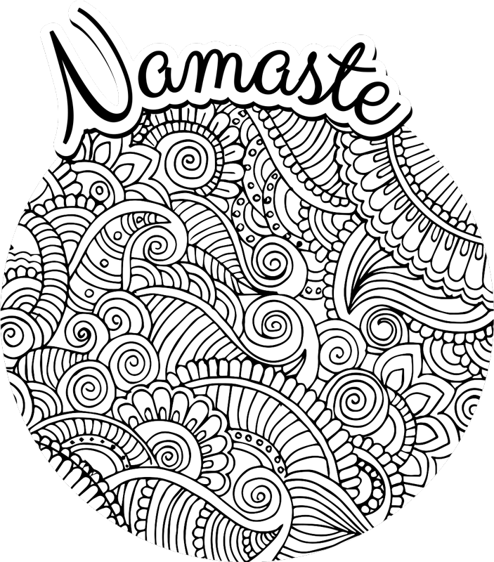 Mandala namaste vinylteppe - Tenstickers