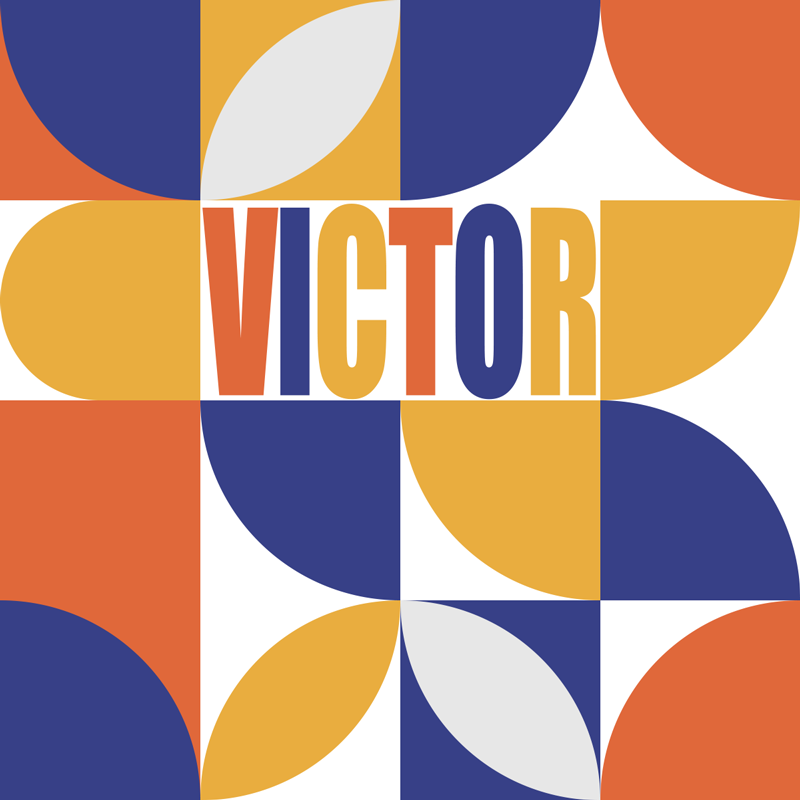 Personaliserbar geometrisk minimal vinylteppe - Tenstickers