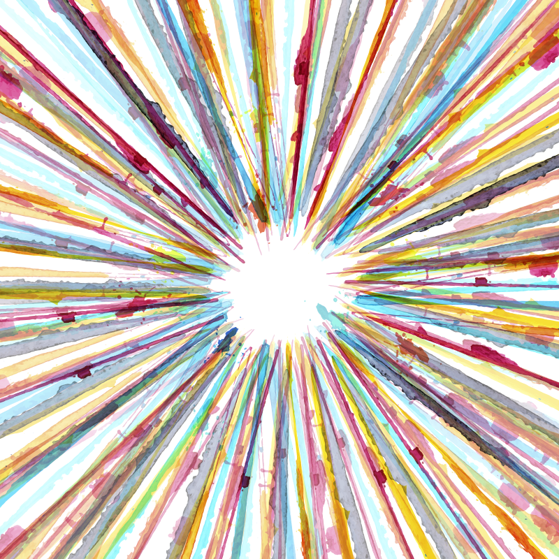 Akvarellstripet vinylteppe - Tenstickers