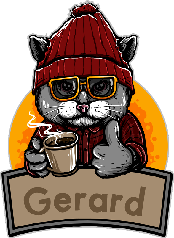 Vintage vinylteppe personnalised cat - Tenstickers