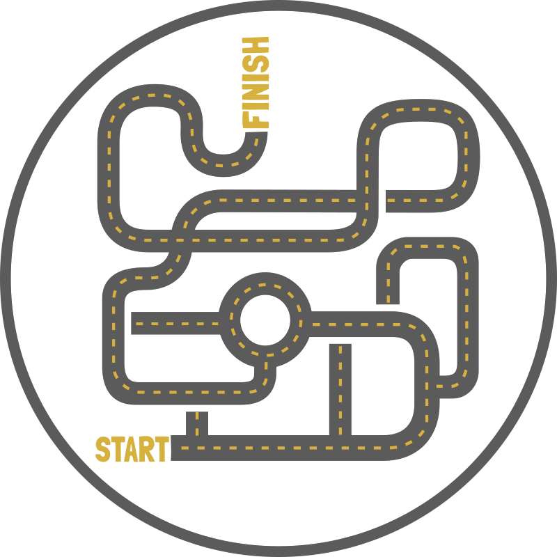 Kjørebaneeventyr vinyl teppe spill - Tenstickers