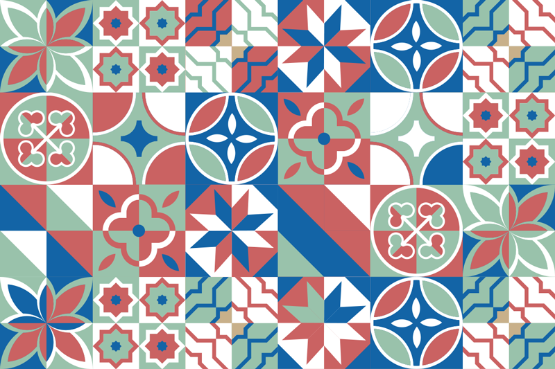 Forskjellige mønstre vinyl kjøkkenmatte - Tenstickers