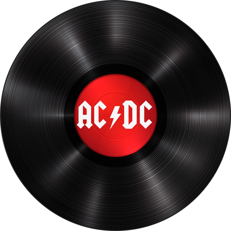 Fantastisk rockemusikk acdc vinylteppe - Tenstickers