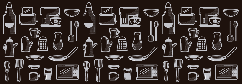 Rektangulær ktichen verktøy moderne vinylteppe - Tenstickers