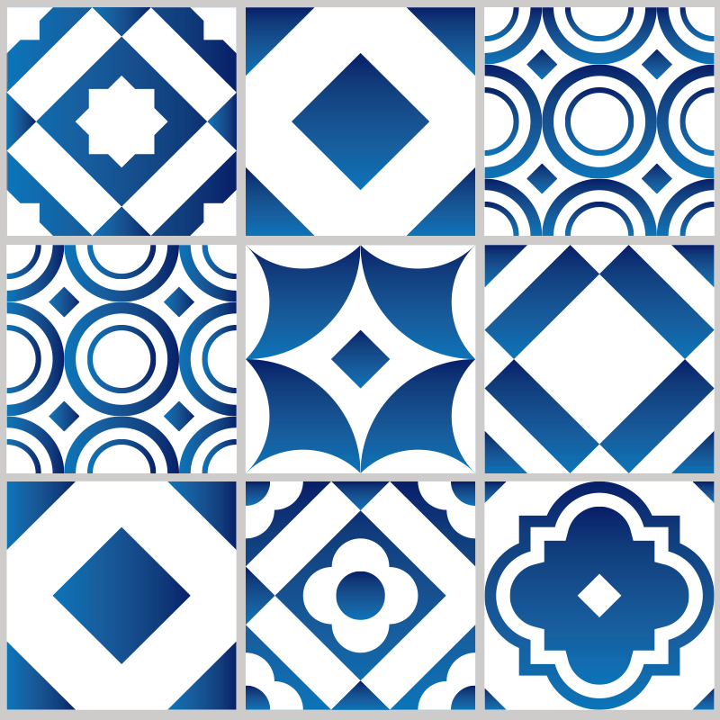 Elegante fliser vinyl kjøkkenmatte - Tenstickers