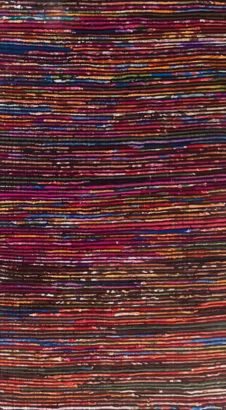 Flerfargede striper Stripete vinyltepper - Tenstickers