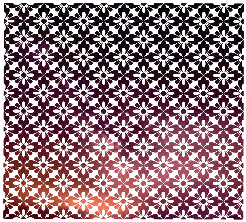 Dekorative blomster floral vinyl teppe - Tenstickers