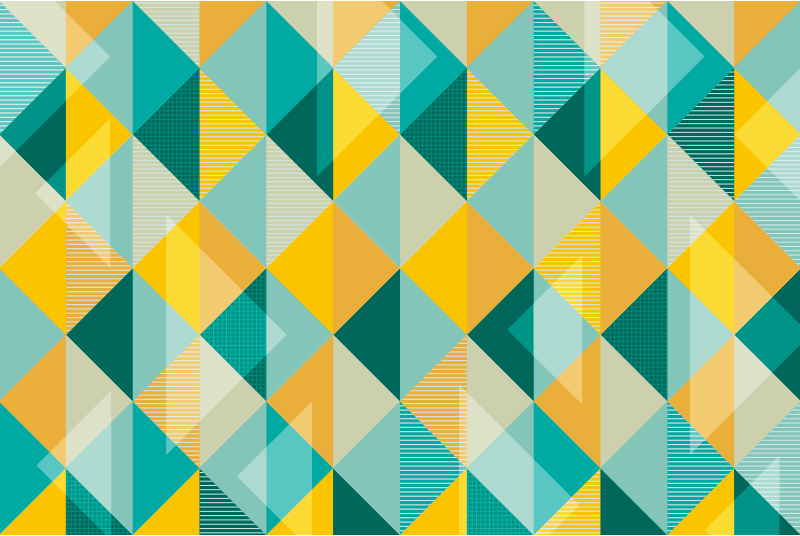 Historien om trekanter geometrisk vinylteppe - Tenstickers