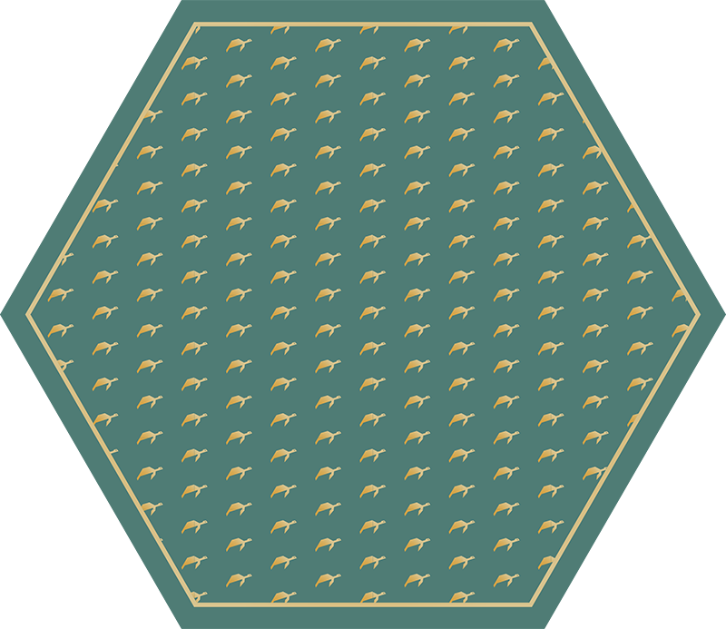 Geometrisk turteldyr, vinylteppe - Tenstickers