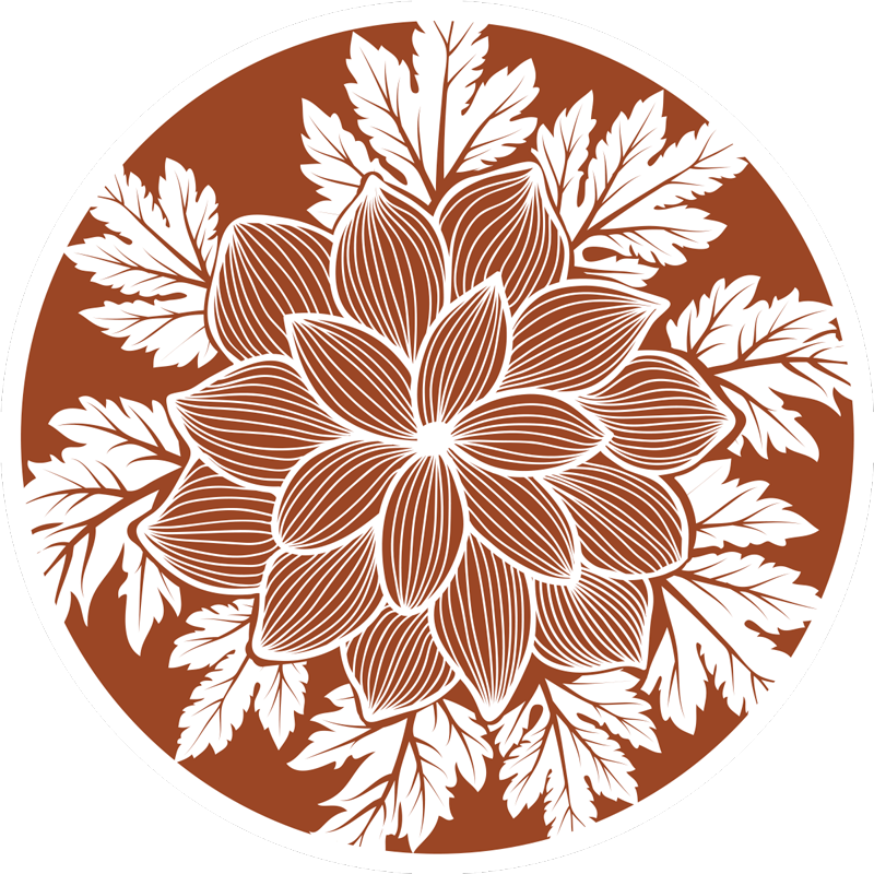 Blomster paisley fliser vinyl stue teppe - Tenstickers