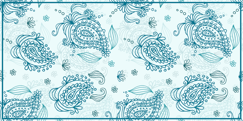 Mandala paisley harmoni vinyl teppe mandala - Tenstickers