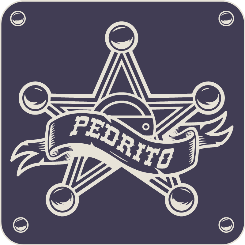 Lensmann med navn vinylteppe med navn - Tenstickers