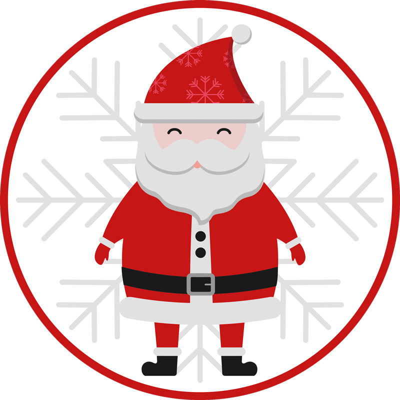 Santa claus og hohoho vinyl soverom teppe - Tenstickers