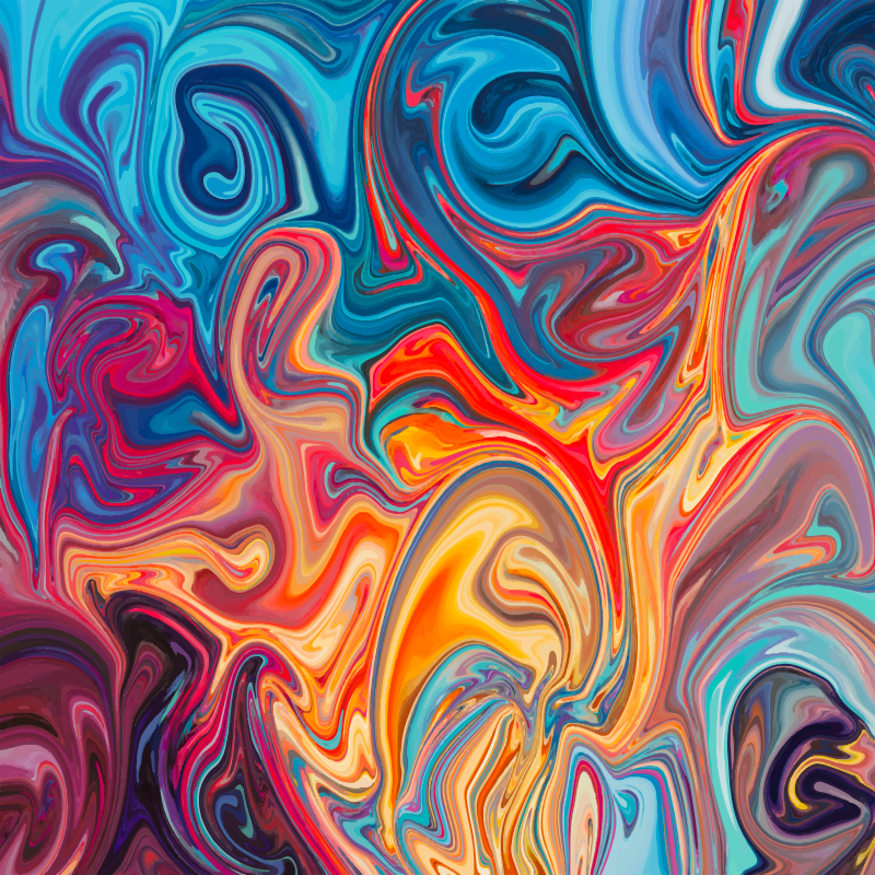 Virvlende farger vinyl teppe tekstur - Tenstickers