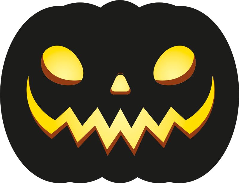 Skremmende halloween gresskar vinylteppe - Tenstickers