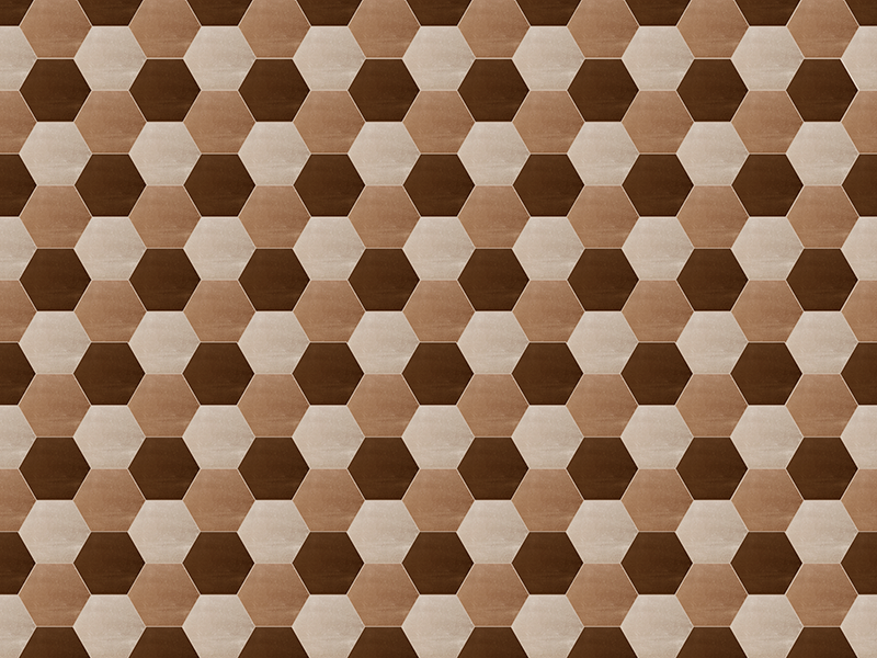 Sekskantet tre tekstur vinylteppe - Tenstickers