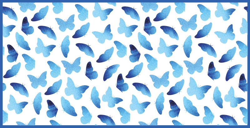 Malt sommerfugler dyreteppe - Tenstickers