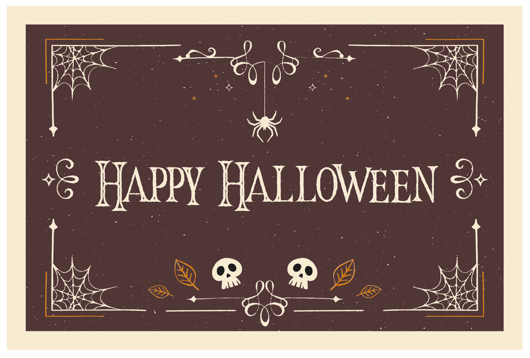Happy halloween med motiver vinylteppe - Tenstickers