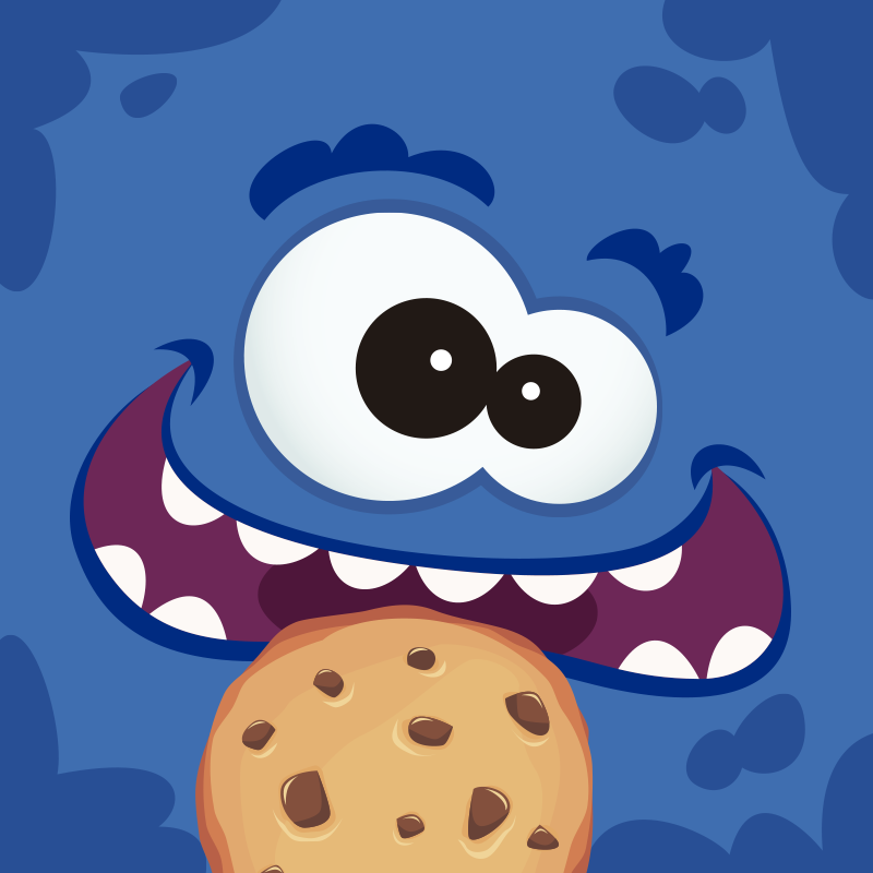 Cookie monster barn vinylteppe - Tenstickers