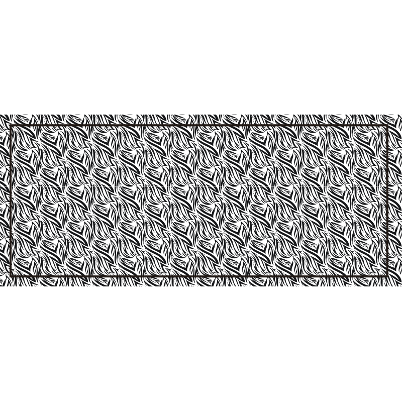 Vinyl teppe med sebra-mønster - Tenstickers