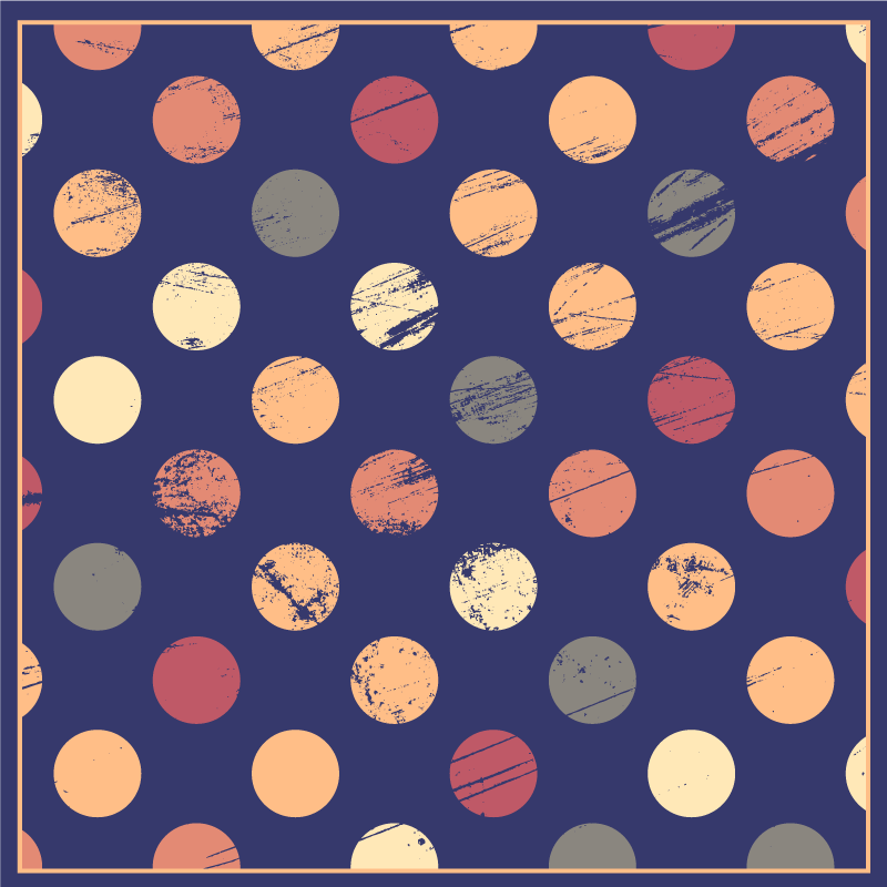 Abstrakt stiplet mønster vinyl teppe geometrisk - Tenstickers