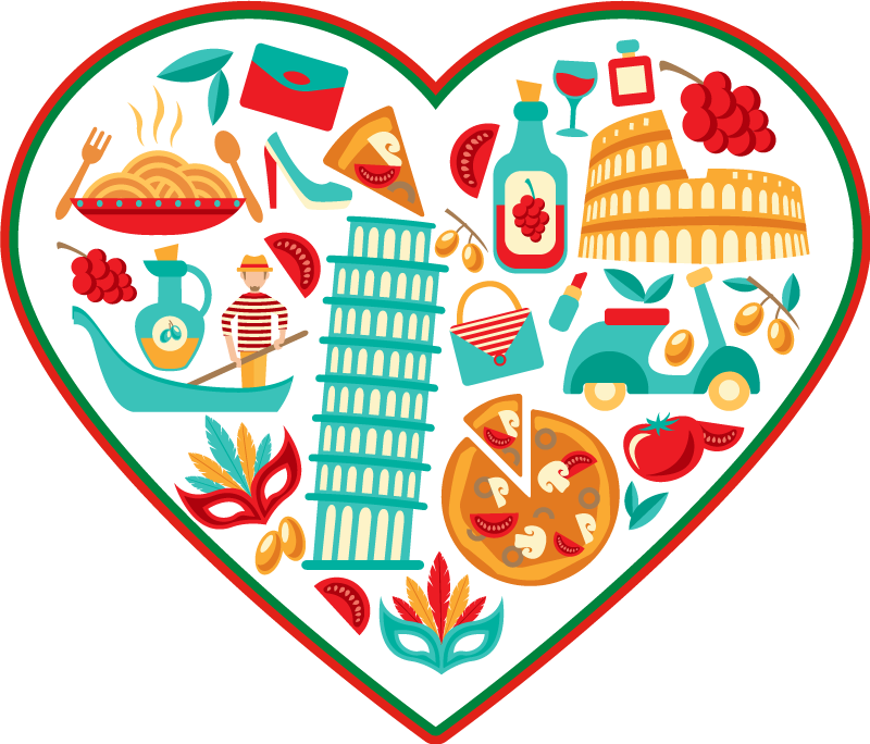 Italiensk mest berømte ikoner moderne teppe - Tenstickers