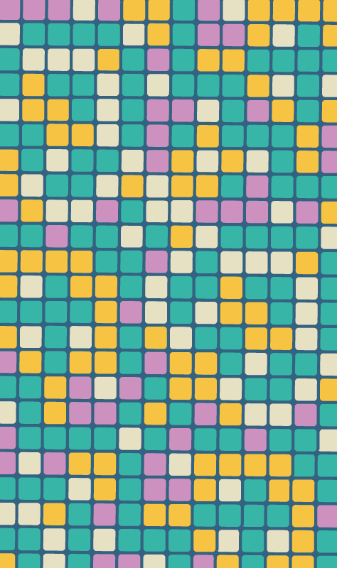 Fargerikt rutenettmønster vinyl teppe geometrisk - Tenstickers