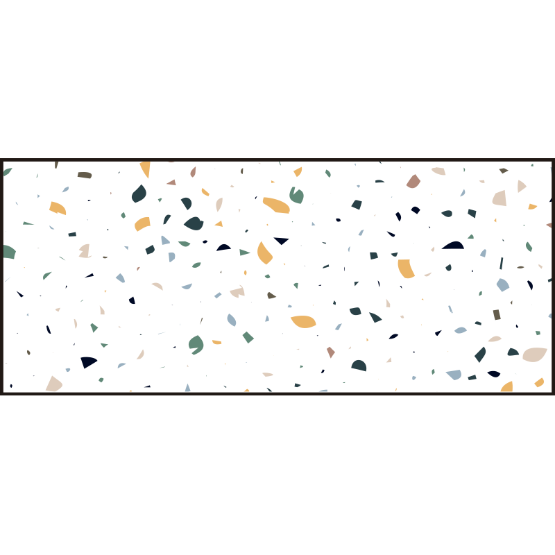 Terrazzo inspirasjon vinyl teppe geometrisk - Tenstickers