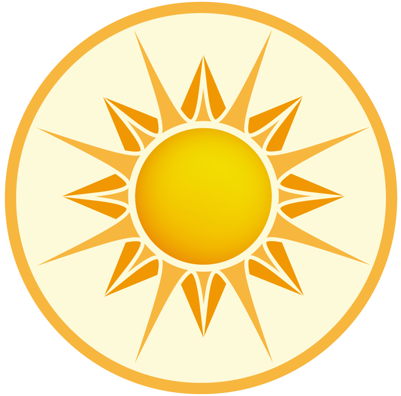 Gul mandala teppe med rund mønster - Tenstickers