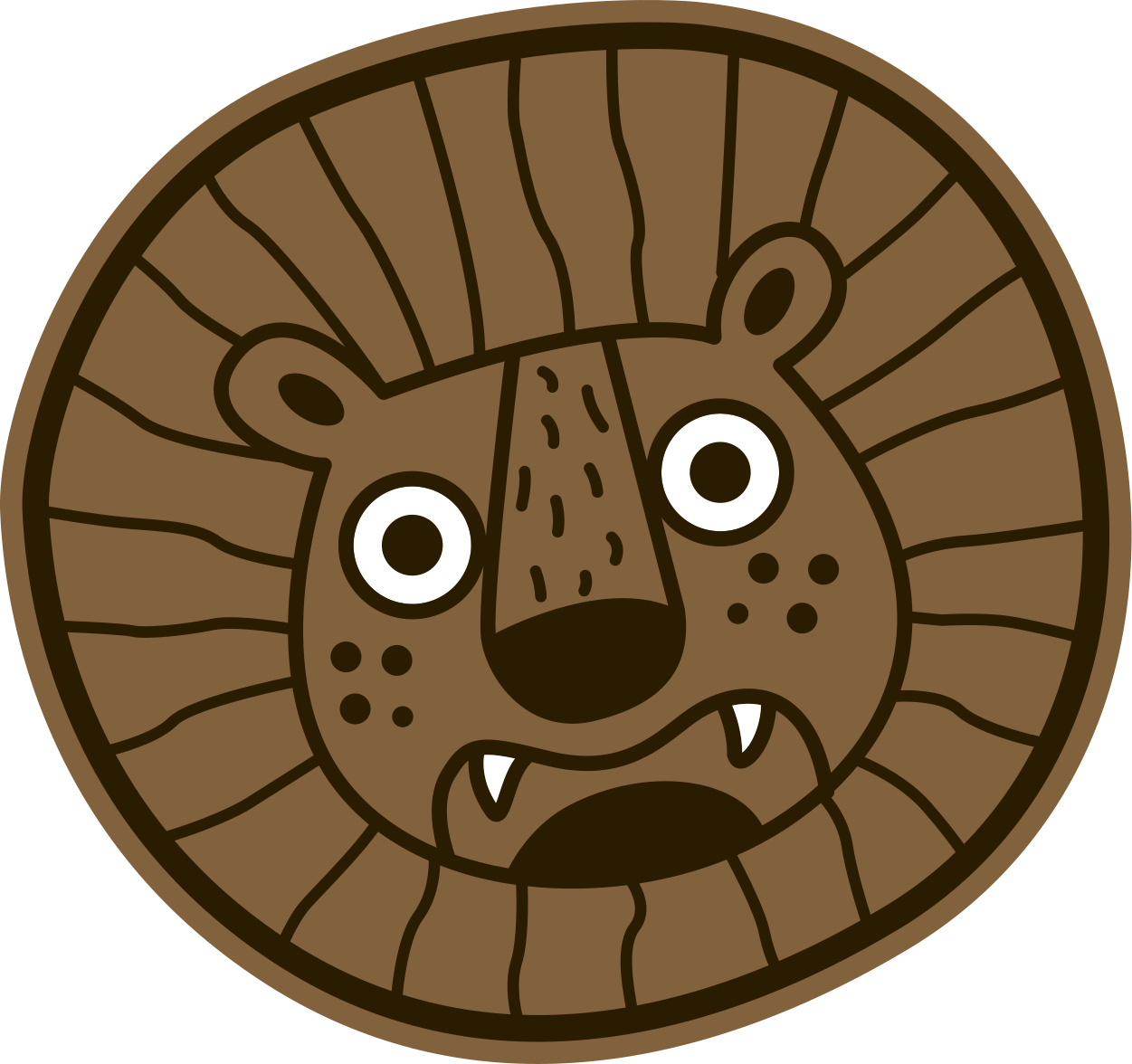 Vinylteppe løve for barn dyreteppe - Tenstickers