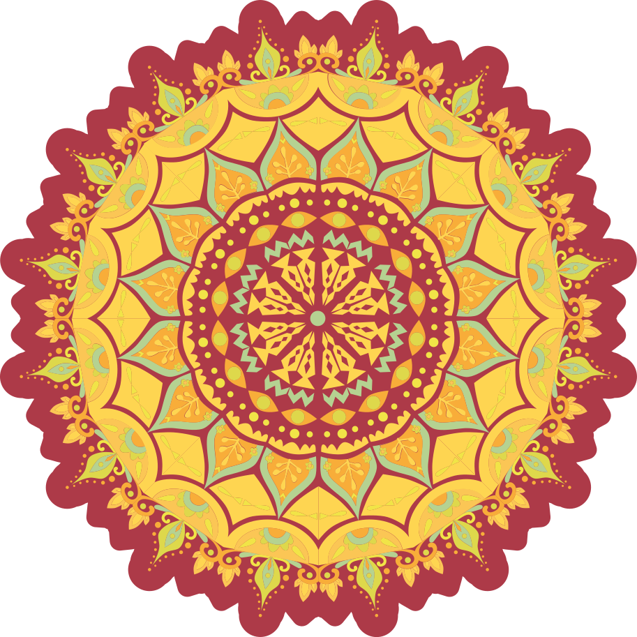 Mandala gulvkunst vinyl teppe mandala - Tenstickers