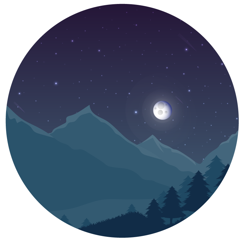 Nattehimmel natur vinylteppe - Tenstickers