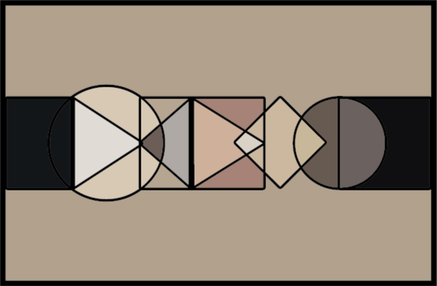 Vinylteppe geometriske former sirkler - Tenstickers