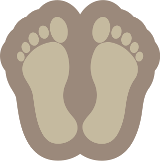 Vinyl teppe bad fotspor moderne teppe - Tenstickers