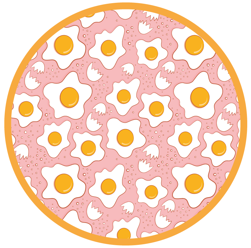 Sirkulært eggmønster vinyl teppe spedbarn - Tenstickers