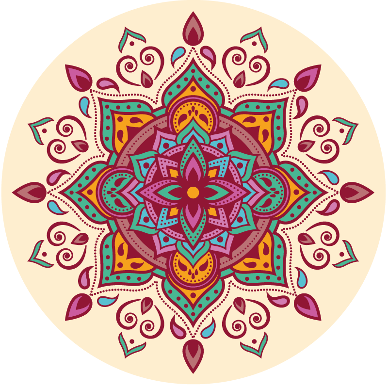 Mandalakunstneri vinyl teppe mandala - Tenstickers