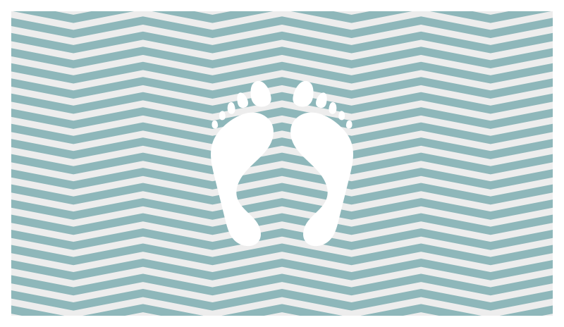 Fotavtrykk striper baderomsgulv - Tenstickers