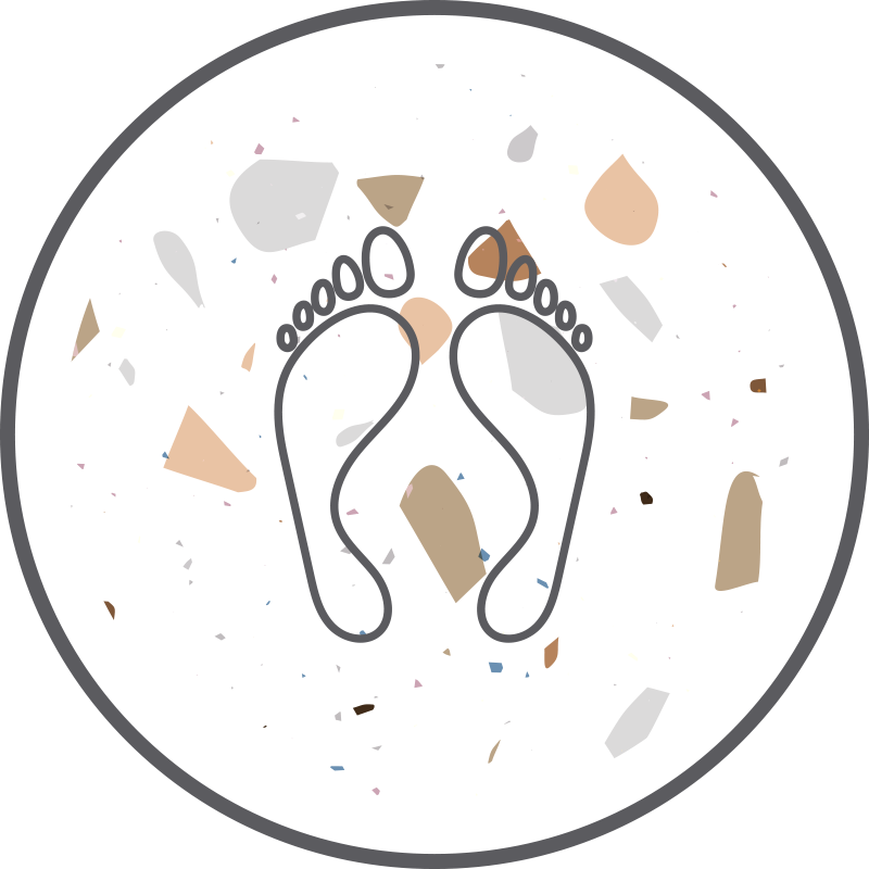 Terrazzo fotavtrykk badegulv - Tenstickers