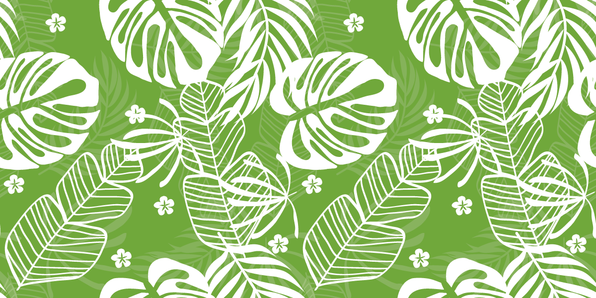Monstera bladmønster natur vinylteppe - Tenstickers
