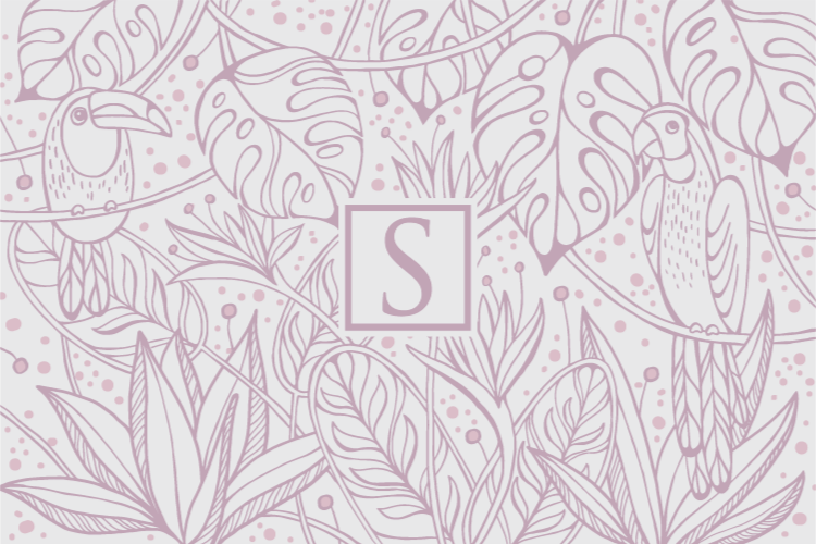 Tilpasset jungelmotiv egent navn vinylteppe - Tenstickers