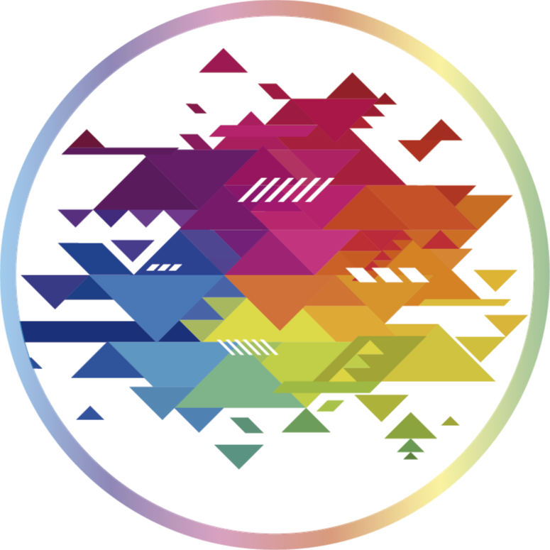 Fargerike geometriske former vinyl teppe geometrisk - Tenstickers