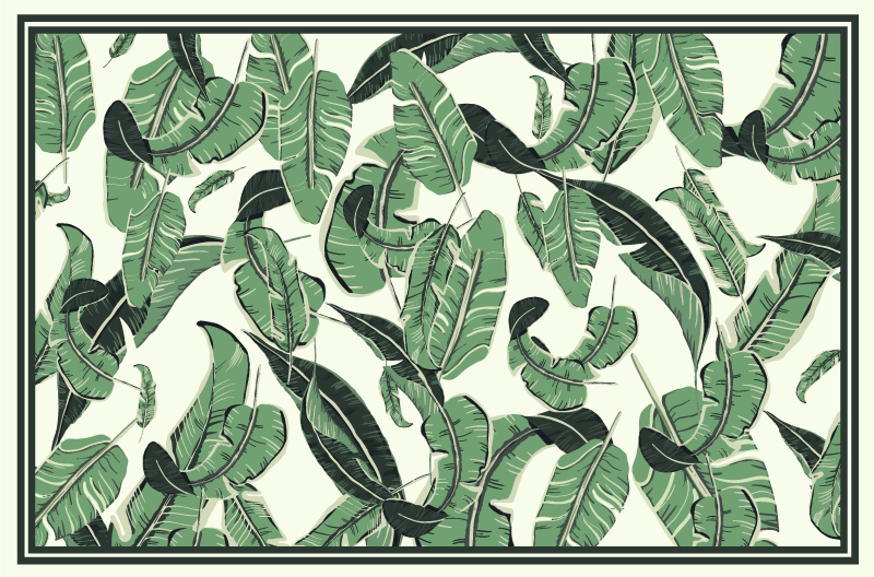 Gigantiske palmeblader blomsterteppe - Tenstickers