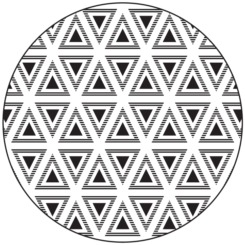 Geometrisk trekantet sammensetning geometriske vinyl teppe - Tenstickers