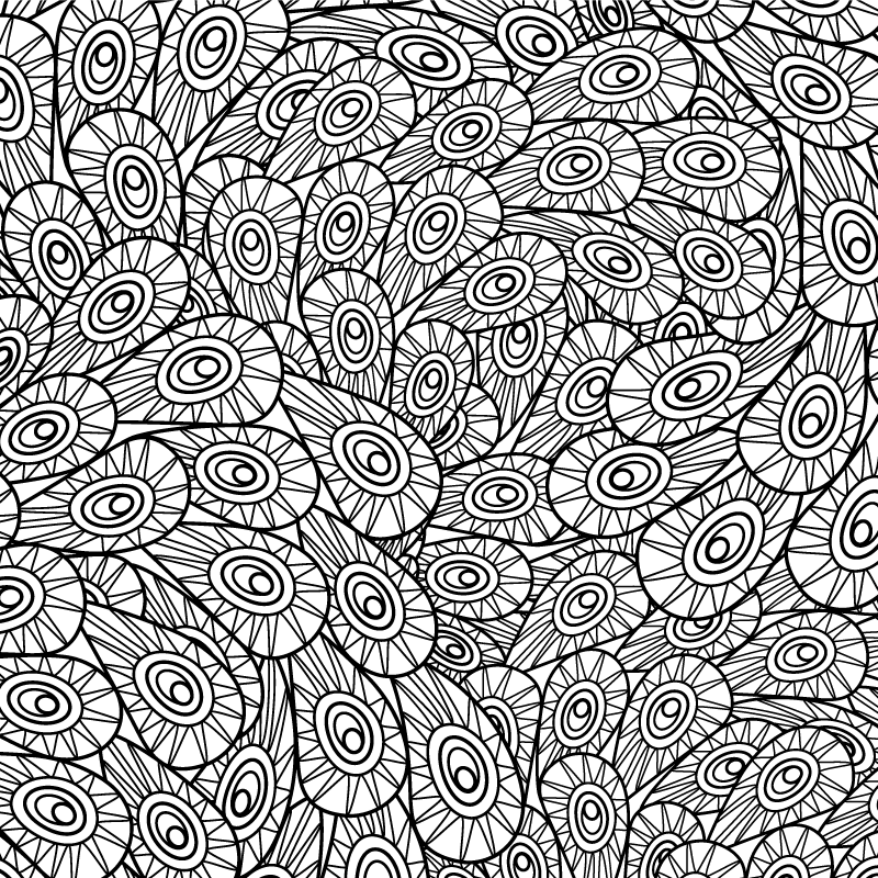 Påfuglpynt blomsterteppe - Tenstickers